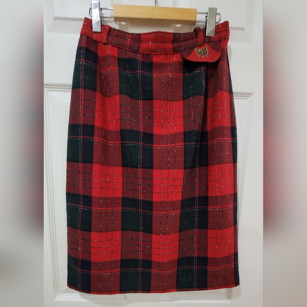 Vintage Nygard Collection Plaid  Women's Pencil Skirt